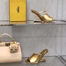 Load image into Gallery viewer, Fendi Women First Gold Nappa Leather High-Heeled Sandals