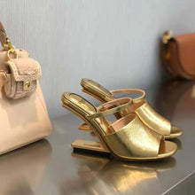 Load image into Gallery viewer, Fendi Women First Gold Nappa Leather High-Heeled Sandals