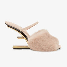 Load image into Gallery viewer, Fendi Women First Pink Mink High-Heeled Sandals