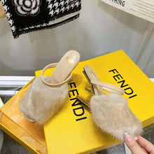 Load image into Gallery viewer, Fendi Women First Pink Mink High-Heeled Sandals