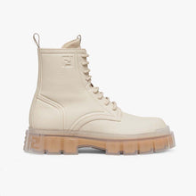 Load image into Gallery viewer, Fendi Women Force Beige Leather Ankle Boots