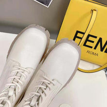 Load image into Gallery viewer, Fendi Women Force Beige Leather Ankle Boots