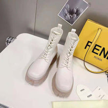 Load image into Gallery viewer, Fendi Women Force Beige Leather Ankle Boots
