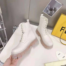 Load image into Gallery viewer, Fendi Women Force Beige Leather Ankle Boots