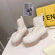 Load image into Gallery viewer, Fendi Women Force Beige Leather Ankle Boots