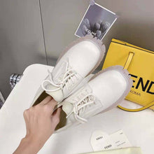 Load image into Gallery viewer, Fendi Women Force Beige Leather Lace-Ups