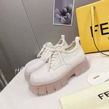Load image into Gallery viewer, Fendi Women Force Beige Leather Lace-Ups