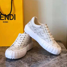 Load image into Gallery viewer, Fendi Women Force White Fabric Low-Top Sneakers