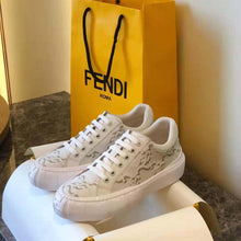 Load image into Gallery viewer, Fendi Women Force White Fabric Low-Top Sneakers