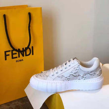 Load image into Gallery viewer, Fendi Women Force White Fabric Low-Top Sneakers
