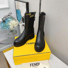 Load image into Gallery viewer, Fendi Women Promenades Black Leather Biker Boots