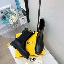 Load image into Gallery viewer, Fendi Women Promenades Black Leather Biker Boots