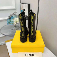 Load image into Gallery viewer, Fendi Women Promenades Black Leather Biker Boots