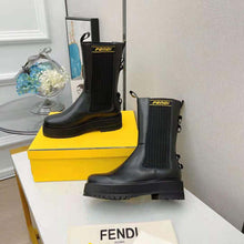 Load image into Gallery viewer, Fendi Women Promenades Black Leather Biker Boots
