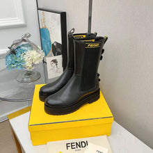 Load image into Gallery viewer, Fendi Women Promenades Black Leather Biker Boots