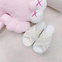Load image into Gallery viewer, Fendi Women Reflections White Stretch Lace Slides