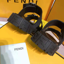 Load image into Gallery viewer, Fendi Women Sandals Black Fabric Sandals