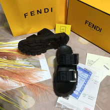 Load image into Gallery viewer, Fendi Women Sandals Black Fabric Sandals