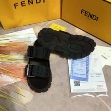 Load image into Gallery viewer, Fendi Women Sandals Black Fabric Sandals