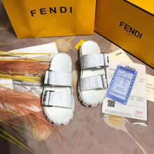 Load image into Gallery viewer, Fendi Women Sandals White Fabric Sandals