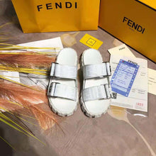 Load image into Gallery viewer, Fendi Women Sandals White Fabric Sandals