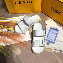 Load image into Gallery viewer, Fendi Women Sandals White Fabric Sandals