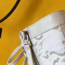 Load image into Gallery viewer, Fendi Women Signature White Leather Biker Boots
