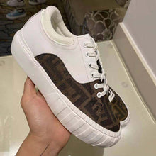Load image into Gallery viewer, Fendi Women Sneakers Brown Fabric Low-Tops-White