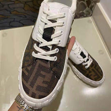 Load image into Gallery viewer, Fendi Women Sneakers Brown Fabric Low-Tops-White