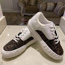 Load image into Gallery viewer, Fendi Women Sneakers Brown Fabric Low-Tops-White
