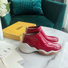 Load image into Gallery viewer, Fendi Women Sneakers Snug-Fit FFluid Sneakers Glossy Red Neoprene