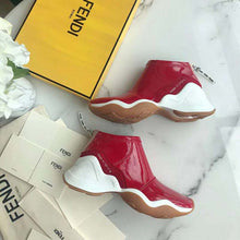 Load image into Gallery viewer, Fendi Women Sneakers Snug-Fit FFluid Sneakers Glossy Red Neoprene