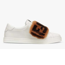 Load image into Gallery viewer, Fendi Women Sneakers White Leather Slip-ons Calfskin Sheepskin