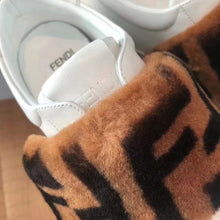 Load image into Gallery viewer, Fendi Women Sneakers White Leather Slip-ons Calfskin Sheepskin