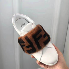 Load image into Gallery viewer, Fendi Women Sneakers White Leather Slip-ons Calfskin Sheepskin