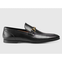 Load image into Gallery viewer, Gucci GG Men Gucci Jordaan Leather Loafer Black Leather Horsebit Blake Construction