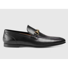 Load image into Gallery viewer, Gucci GG Men Gucci Jordaan Leather Loafer Black Leather Horsebit Blake Construction