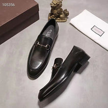Load image into Gallery viewer, Gucci GG Men Gucci Jordaan Leather Loafer Black Leather Horsebit Blake Construction