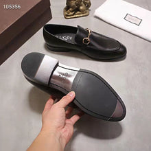 Load image into Gallery viewer, Gucci GG Men Gucci Jordaan Leather Loafer Black Leather Horsebit Blake Construction