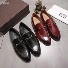 Load image into Gallery viewer, Gucci GG Men Gucci Jordaan Leather Loafer Black Leather Horsebit Blake Construction