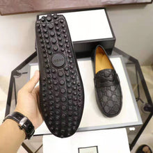 Load image into Gallery viewer, Gucci GG Men Gucci Signature Driver Black Gucci Signature Leather