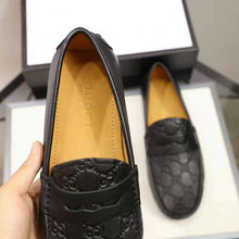 Load image into Gallery viewer, Gucci GG Men Gucci Signature Driver Black Gucci Signature Leather