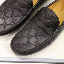 Load image into Gallery viewer, Gucci GG Men Gucci Signature Driver Black Gucci Signature Leather