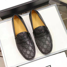 Load image into Gallery viewer, Gucci GG Men Gucci Signature Driver Black Gucci Signature Leather