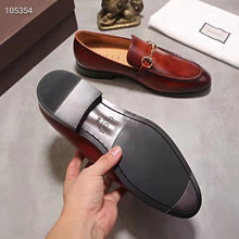 Load image into Gallery viewer, Gucci GG Men Jordaan Leather Loafer Dark Brown Leather Horsebit Blake Construction