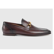 Load image into Gallery viewer, Gucci GG Men Jordaan Leather Loafer Dark Brown Leather Horsebit Blake Construction