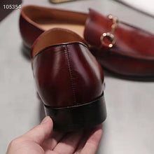 Load image into Gallery viewer, Gucci GG Men Jordaan Leather Loafer Dark Brown Leather Horsebit Blake Construction