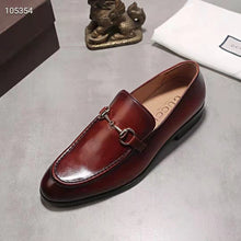 Load image into Gallery viewer, Gucci GG Men Jordaan Leather Loafer Dark Brown Leather Horsebit Blake Construction