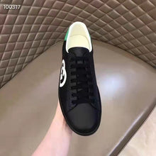 Load image into Gallery viewer, Gucci GG Unisex Ace Sneaker Interlocking G Black Leather 1.5 cm Heel