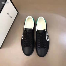 Load image into Gallery viewer, Gucci GG Unisex Ace Sneaker Interlocking G Black Leather 1.5 cm Heel